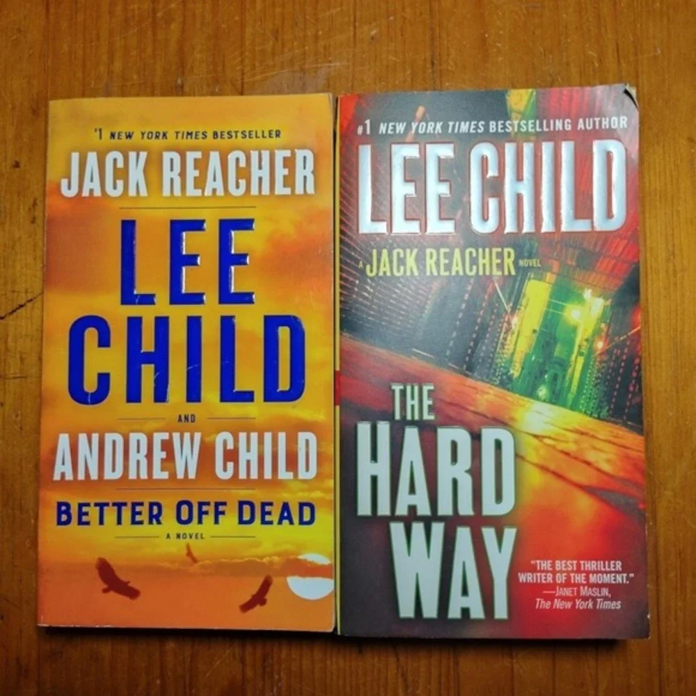 Pair Of 2 Lee Child Books Jack Reacher‎ Series better off Dead / The Hard Way